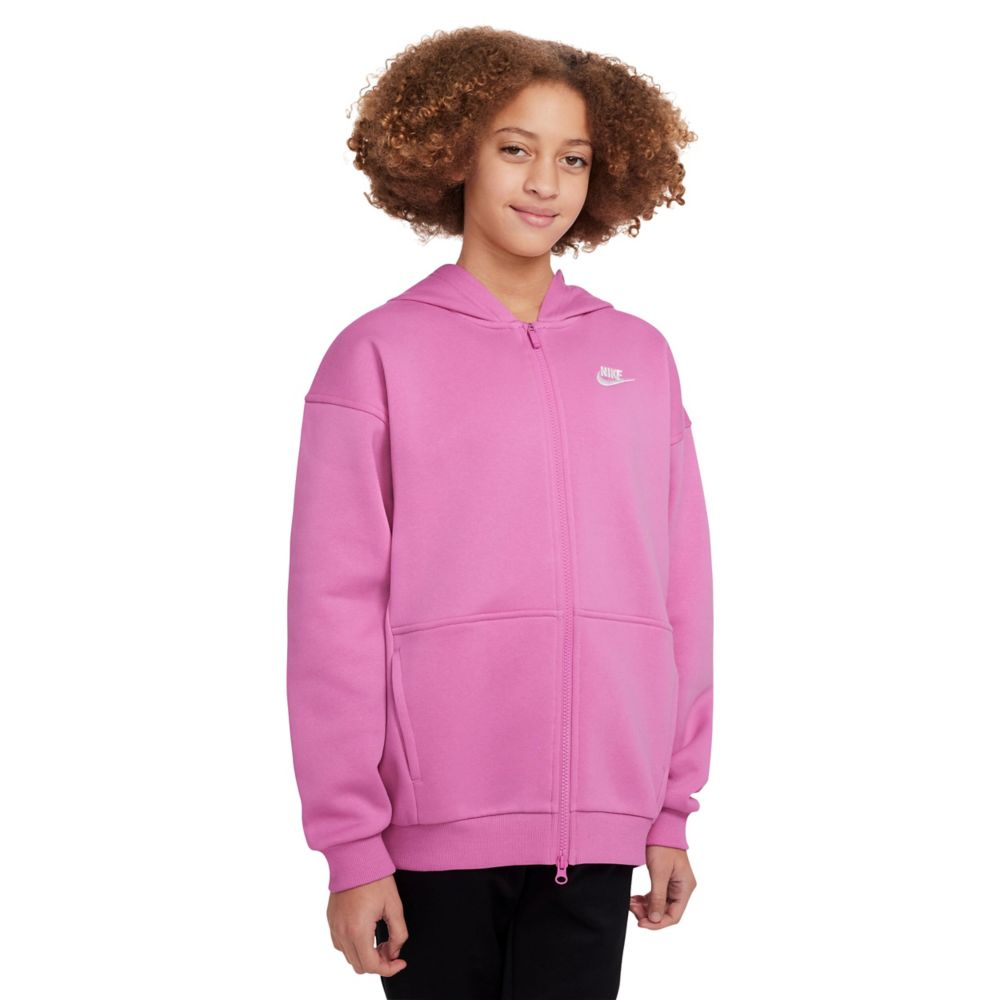 Club Fleece Oversized Full-Zip Hoodie (Big Kids)