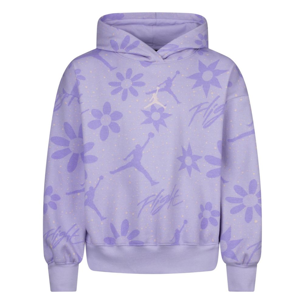 Floral Flight Printed Pullover Hoodie (Big Kid)