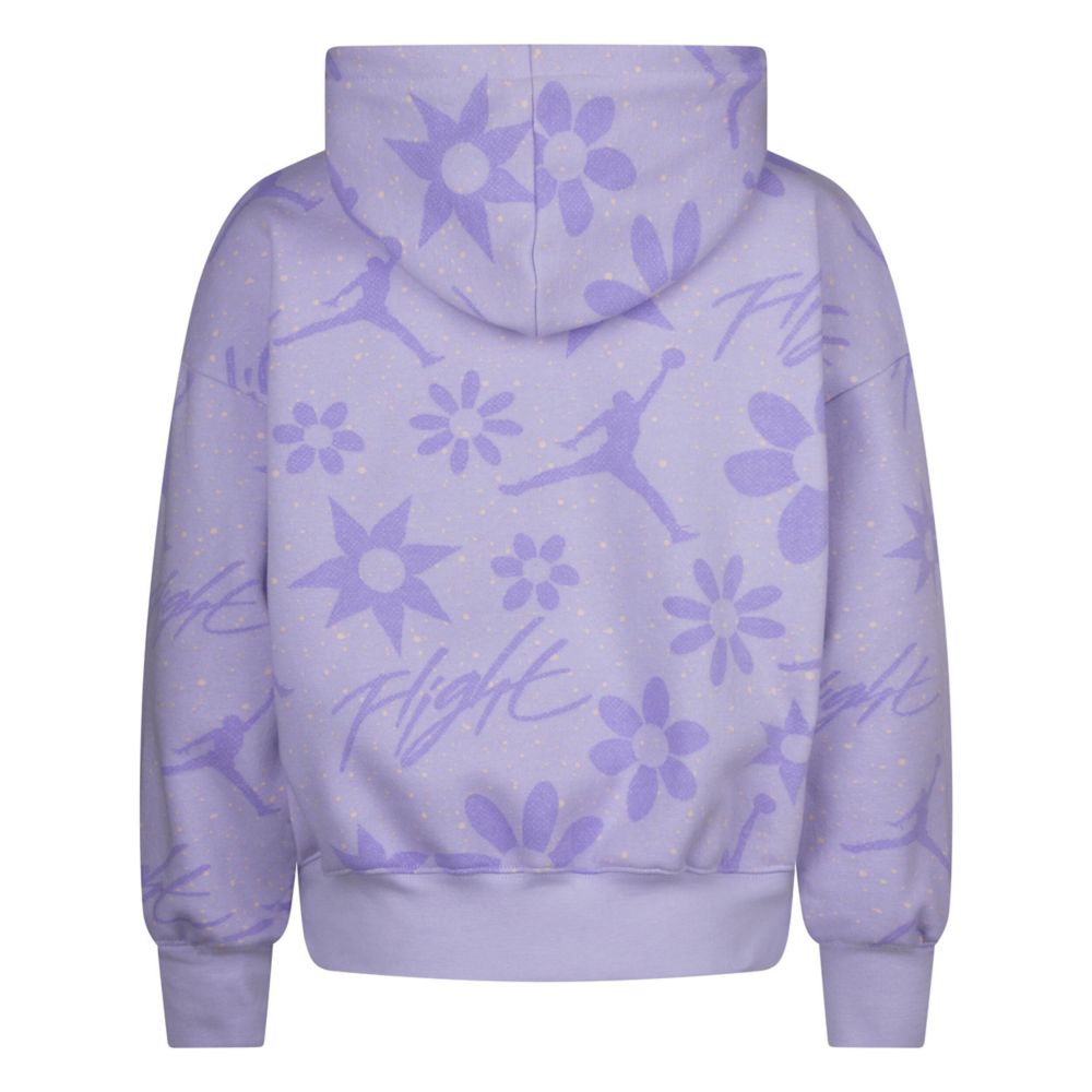 Floral Flight Printed Pullover Hoodie (Big Kid)