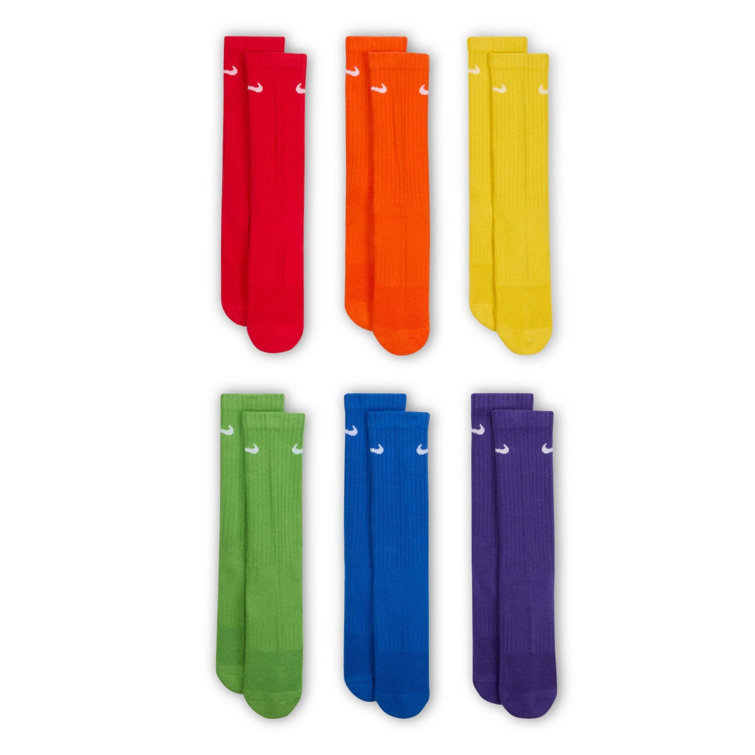 Everyday Cushioned Crew Socks 6 Pack (3Y-5Y)