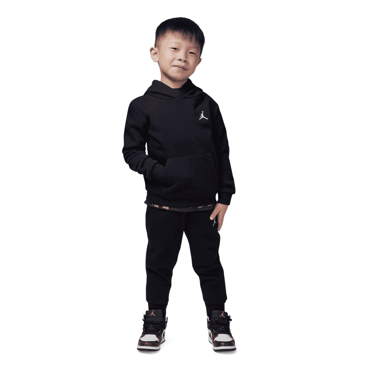 Monochrome Pullover Hoodie & Joggers Set (Toddler)